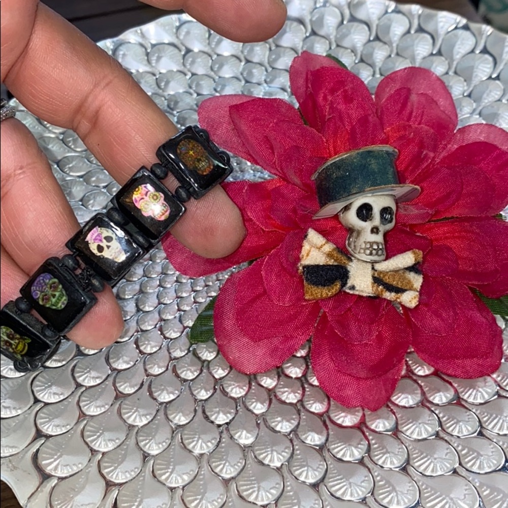 Dia de los muertos Hand made hair clip